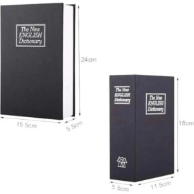 Resim Büyük Boy Anahtarlı Kitap Görünümlü Gizli Kasa Çelik Kasa Altın Kasası 