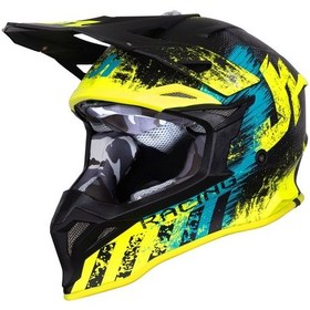 Resim Just1 J39 Storm Off-Road Kaskı Siyah Sarı Mavi 