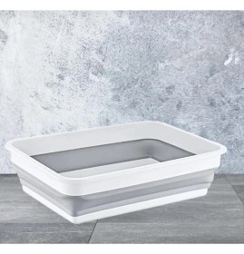 Resim Holly Home Magic Çok Amaçlı Katlanır Badya Pedikür Leğen Kova Akordiyon Katlanabilir Dikdörtgen 8 Lt Antrasit/gri 