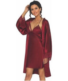 Resim Pierre Cardin 4250 Gecelik Sabahlık Takım - Bordo Bordo 