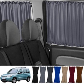 Resim Pandami Citroen Berlingo 1.nesil 1996-2009 Uyumlu Gri Raylı Oto Perde Takımı 