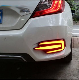 Resim carlone Honda Civic fc5 E Dizayn arka sis lambası Ledli A+ Ürün 