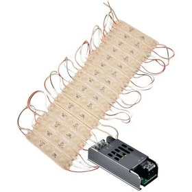 Resim 20 Adet 12 Volt 1.5 Watt 3 Lensli 3000k Günışığı 2835 Smd Led Modül Ip65 Modül 5a Trafo Set Beyaz 