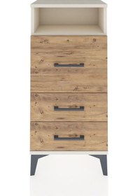 Resim Arges Komodin Tek Raflı 3 Çekmeceli 44x30x96 Aytaşı-çam Aytaşı 
