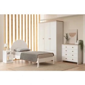 Resim Vivense Turtle Modern Karyola, Beyaz, 120X200 