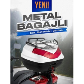 Resim Wogen WG50 Basic Metal Bagajlı Çanta (Beyaz) + Karbon Dizlik Hediyeli 