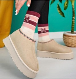 Resim Foyk Bej Süet Bot 