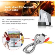 Resim Feza Nintendo Wii 3 Renkli Av Kablosu 