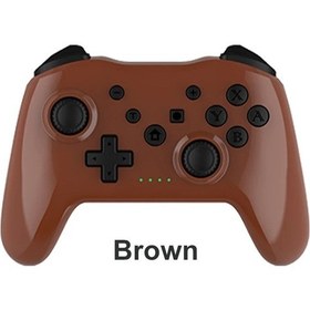 Resim Kahverengi Kablosuz Gamepad Bluetooth Uyumlu Denetleyici Nintendo Switch Lite Ps3 Pc Joystick İle Turbo Hd Titreşim Fonksiyonu 