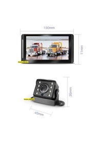 Resim 7'' Ekran- Mikrofon-Gece Görüşlü Çift Kamera Araç Kayıt Cihazı 