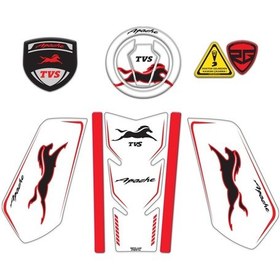 Resim Tvs Apache Uyumlu Tank Pad Seti Beyaz Kırmızı Redlinegrafik 