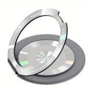 Resim Ultra-İnce 360° Dönen Manyetik Telefon Halkası Tutucu - Güçlü Yapıştırıcı, Çok Fonksiyonlu Mobil Stand, Braket, Sabitleme 
