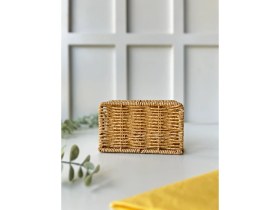 Resim Mottogo Rattan Dikdörtgen Peçetelik 