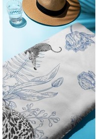 Resim Dijital Baskı Plaj Deniz Havlusu Leopar Desenli Peştamal Hvl0214 Renkli 