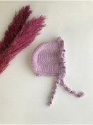 Resim Mazram Store Lora Prenses Bebek Şapkası Lila Rengi - Fırfırlı Bebek Bonet Bere 