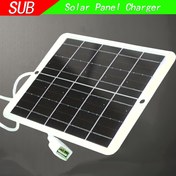 Resim Taşınabilir güneş paneli, 3W5V USB portlu monokristal silikon güneş şarj cihazı, taşınabilir güç kaynağı ve cep telefonları için ideal, kampçılık, el fenerleri, spor kameralar ve küçük fanlar için uygun 