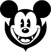 Resim Kıvırcıkyoga Vampir Mickey Sticker 30 X 30 Cm 