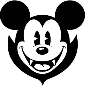Resim Kıvırcıkyoga Vampir Mickey Sticker 30 X 30 Cm 