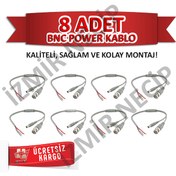 Resim 8 Tane Bnc Power Kablosu Kameras Güvenlik Montaj Jakli Kablo 
