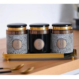 Resim Acar Koh5018 Tepsili Kavanoz Seti 3 Lü 