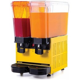 Resim Samıxır Klasik Twin Fıskiyeli Ve Karıştırıcılı Soğuk İçecek Dispenseri 20+20 Litre Sarı 