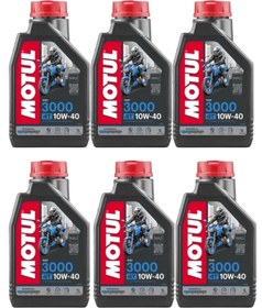 Resim Motul 3000 10w40 4t Mineral Motor Yağı 1 Litre 6 Lı Paket 
