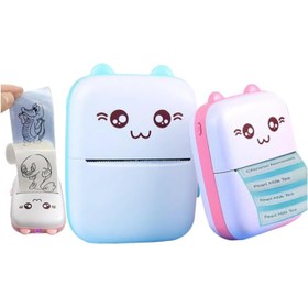 Resim Pembe Termal Cep Yazıcısı Mini Printer 