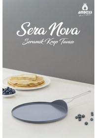Resim Amboss Sera Nova 26 Cm Seramik Krep Tavası gri 
