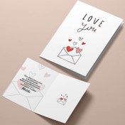 Resim Romantik Mektup Kişiye Özel Tebrik Kartı 