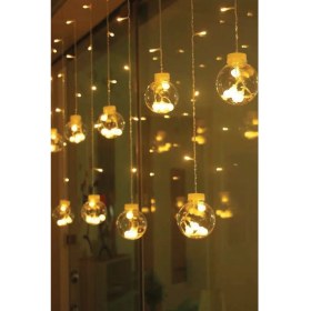 Resim T-Max Dekoratif Işıklı Top Perde LED Fişli Dış Mekan Kullanımı İçin Şık Aydınlatma 