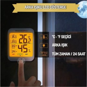 Resim ThermoPro TP53 İç Mekan Dijital Sıcaklık ve Nem Ölçer Özellikli Termometre 