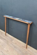 Resim bluecape Liverpool 102x12 Cm Doğal Ağaç Çerçeveli Antik Limra Taşlı Dresuar 