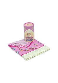 Resim Kumbaralı Kızımın Çocuk Seccadesi - Tesbih Hediyeli Pembe 