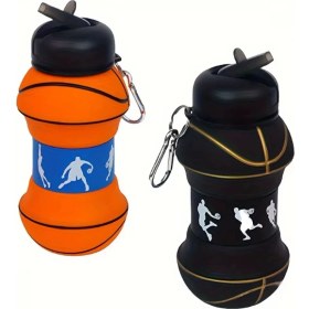 Resim Marsilyan- Basketbol Topu Tasarımlı Akordiyon Su Şişesi 