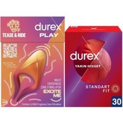 Resim Durex Çoklu Erojen Bölge Uyarıcı + Yakın Hisset Standart Fit İnce Prezervatif 30'lu 