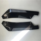 Resim Topnotch Evrensel Otomobil Arka Tampon Fiber Kaplama Spoiler Çevre Donanımı 6 Vidalı Siyah 