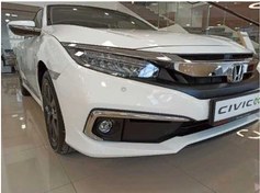 Resim Honda Civic Fc5 2019-2021 Ön Sis Kaşı Kaplaması Nikelaj (makyajlı Kasa) 