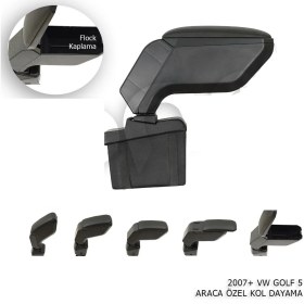 Resim Drs Tuning Vw Golf 5 Araca Özel Kol Dayama Siyah 2004-2007 