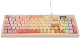 Resim Everest KB-79 SILENT PRO Bej/Pembe/Turuncu SESSİZ RGB Q Membrane Oyuncu Klavyesi 