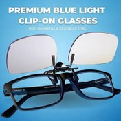 Resim Premium Mavi Işık Engelleyici Klipsli Gözlükler - Bilgisayar ve Telefon Kullanımı için Şık Şeffaf Lens, Dayanıklı PC Malzeme, Siyah Dikdörtgen Çerçeve, Oyun ve Ekran Zamanı için İdeal, Oyun Gözlükleri | Şık Klipsli Gözlükler | Mavi Işık Filtresi 