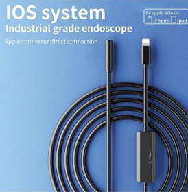 Resim Endoskop Yılan Video Apple Uyumlu iOS Led Li 10 Metre 7 Mm Sert Kablo 2mp Full Hd 