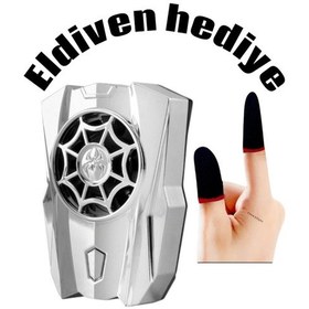 Resim P10 Telefon Soğutucu Fan Radyatör + Batarya Silver 1 Adet Sogutucu 1adet Eldiven 