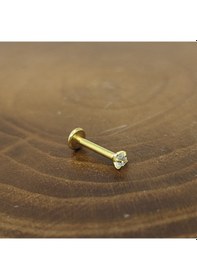Resim Aya Tasarım Gold Renk Taşlı Helix/kıkırdak Piercing Altın 