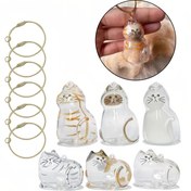 Resim 3/6 Adet, Şeffaf Kedi Tüyü Saklama Kutusu, Pendant Gashapon, Kedi ve Köpek Anısı İçin Mezarlık Şişesi, Çok Amaçlı Taşınabilir Anahtarlık, Hayvanseverler için En İyi Hediye 