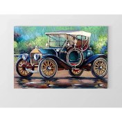 Resim Deniz Çerçeve Old Car Tablosu-Çerçevesiz - 50 x 70 cm 