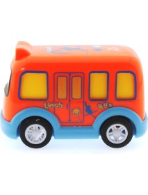 Resim MEGA Çek Bırak Mini Sevimli Turuncu Otobüs 