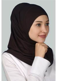 Resim Altobeh Hazır Türban Pratik Eşarp Tesettür Hijab - Namaz Örtüsü -Koyu Kahverengi 