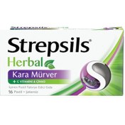 Resim Strepsils Herbal Kara Mürverli 16 Adet Pastil 