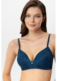 Resim Pierre Cardin Lingerie Paris Boş Kap Regular Sütyen Takım Mavi 