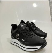 Resim 2927 Wickers-2 Siyah-beyaz Baskı Detaylı Hafif Dolgu Bayan Spor Ayakkabısı Siyah - Beyaz 